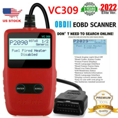 VC309 OBDII Scanner Automotive Engine Check Fault Code Reader Diagnostic Tool