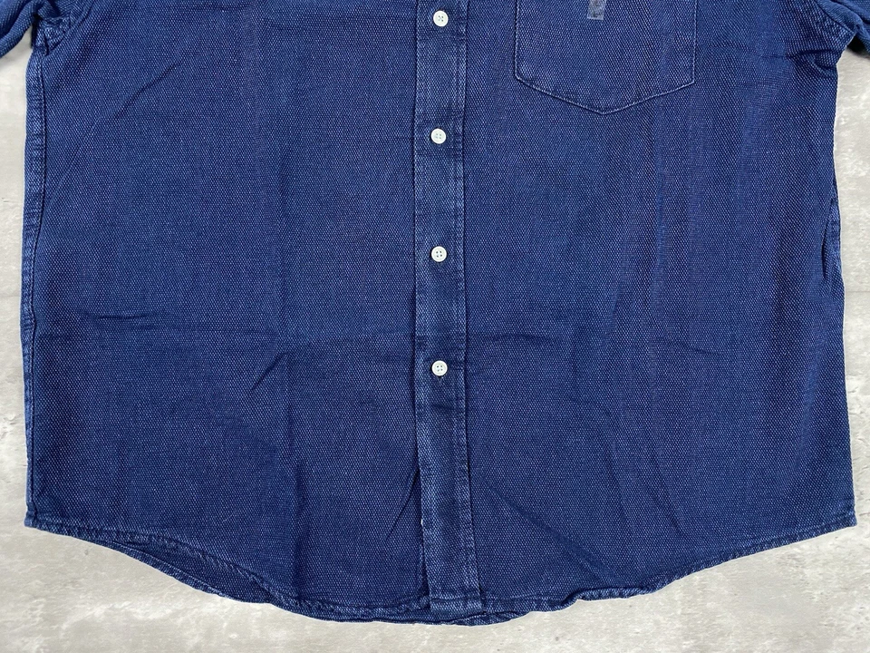 CAMISA VINTAGE AÑOS 90 EDDIE BAUER MANGA LARGA ABOTONADA L NAILHEAD BOLSILLO ÍNDIGO Foto 3 de 4