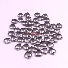 Lot of Stainless steel Lovely Heart  Charms Pendant Fashion Jewelry DIY Silver