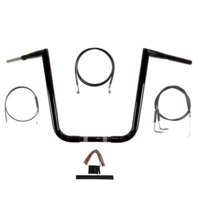 1 1/4'' BBlack 16'' Jarhead Ape Handlebar Kit 1990-1995 Harley-Davidson Softail