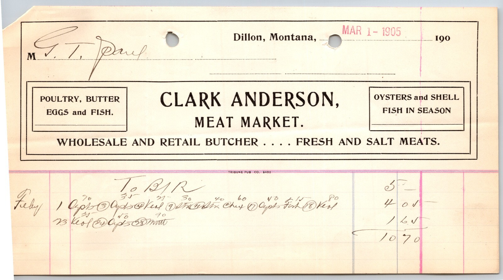 Dillon, MT Clark Anderson Meat Market Grelly USA