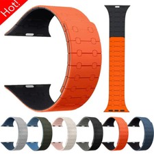 Magnetic Silicone iWatch Strap For Apple Watch Ultra Band Series 9 8 7 6 5 4 3 2