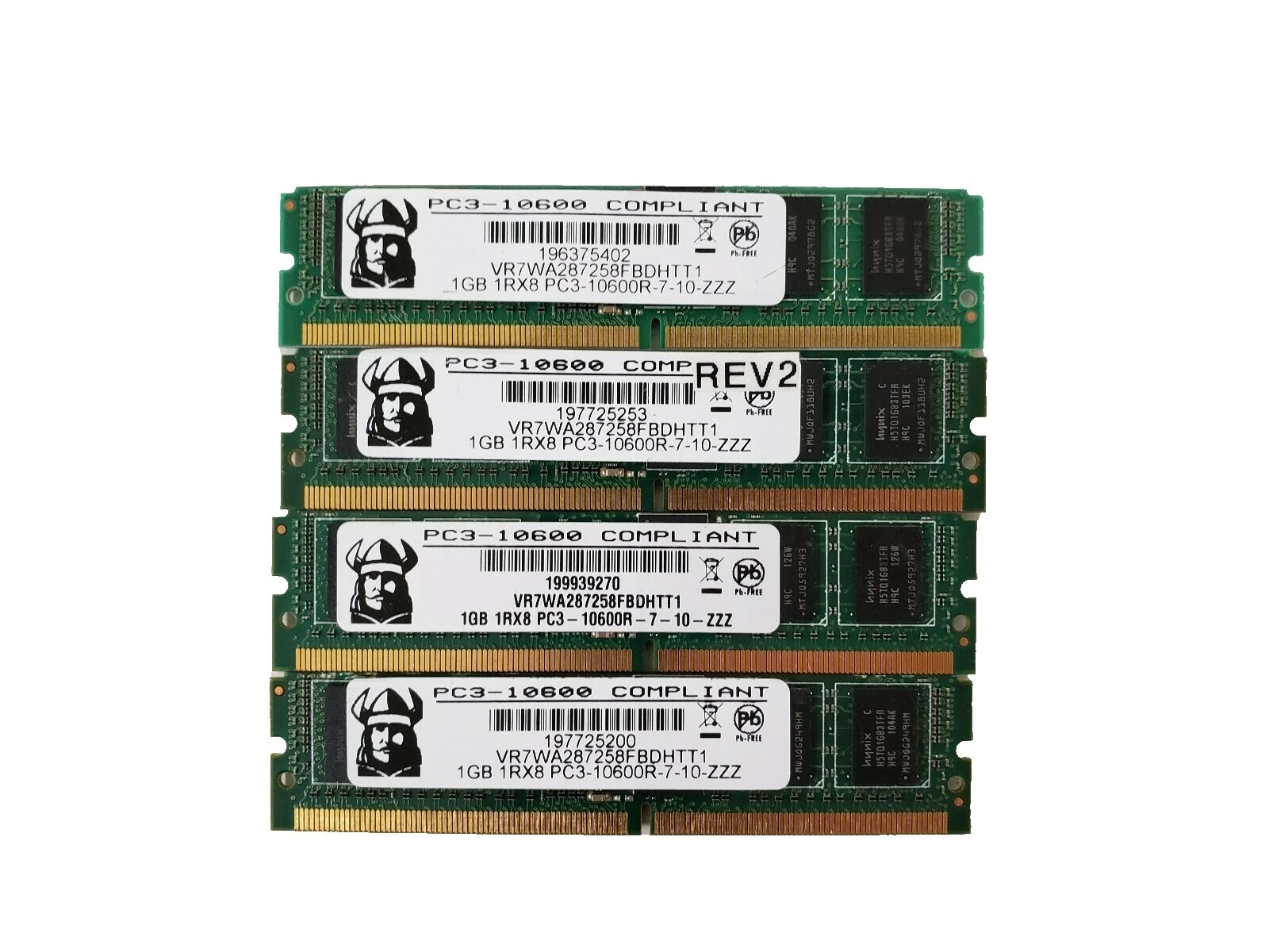 Capacidad de 1 GB por Servidor de red SDRAM DDR3 Módulo de memoria (RAM) 4 módulos