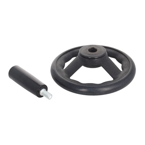 160mm*16mm*5mm 3 Spoke Hand Wheel With Revolving Handle For Milling Machine NEW - Picture 14 of 19