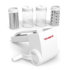 Vivaant Professional-Grade Rotary Grater - 2 Stainless Steel Drums - Grate Or...