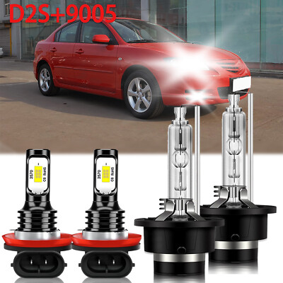 For Mazda 3 2004-2008 2x HID D2S LED Headlight Kit Low Beam Bulb Combo 6000K