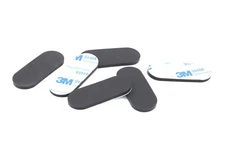 3/4" x 2" x 1/8" Oval Shaped Rubber Feet  3M Adhesive Backing Various Pack Sizes