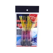 Fish WOW! 4.5" Ling Cod Rig Twin Bulb Squid Bait Fishing Octopus soft Lure lot