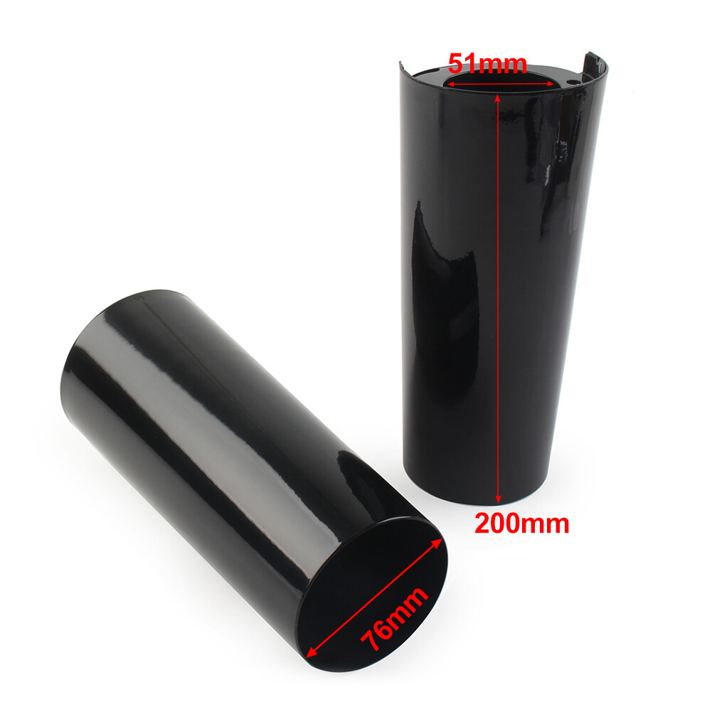 For Harley Electra Tri Glide FLHX +2" Smooth Fork Tube Slider Covers Cowbells AU eBay