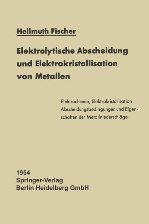 Thumbnail - Elektrolytische Abscheidung Und Elektrokristallisation Von Metallen