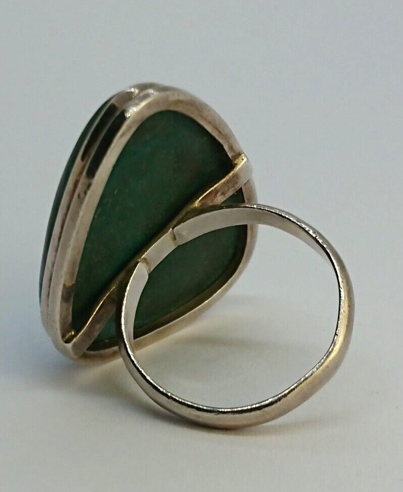 Chrysocolla Ring 925 Silver Statement Ring Chryso… - image 8
