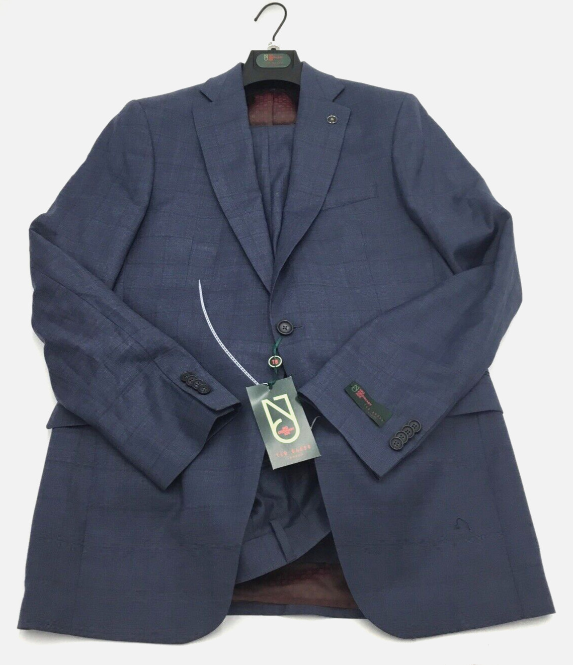 598 долларов США мужской шерстяной костюм на двух пуговицах от Ted Baker London синий 42-36 л 56790₽