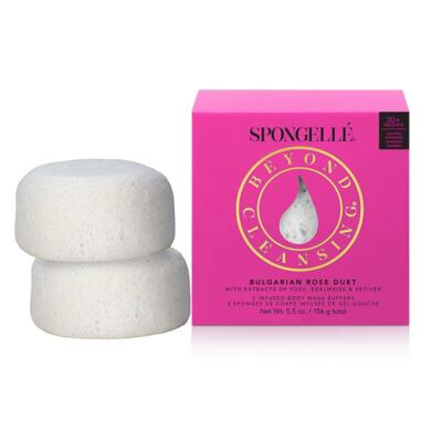 NWT Spongelle Beyond Cleansing Bulgarian Rose Duet All-in-One Beauty Treatment