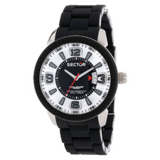 Orologio SECTOR mod. 400 OVERSIZE XL ref. R3253119001 Uomo acciaio e gomma nera