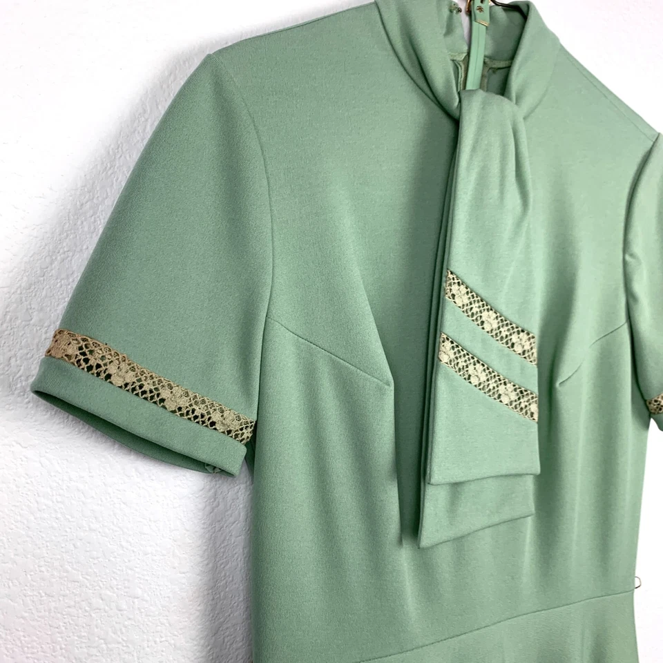 Cinturón de vestir vintage años 50 gay Gibson verde menta secretaria swing 34" busto Foto 3 de 4