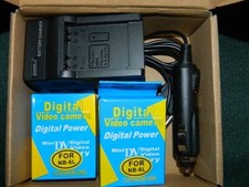 NIB- Power Battery 2-Pack  Charger for Canon NB-6L, NB-6LH, CB-2LY  Canon...
