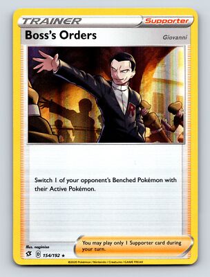 Trainer Giovanni Bosss Orders Switch Attack Dazzling Yellow Background