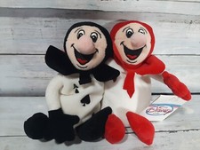 Alice in Wonderland collectible Beanie Plush Disney lot of 2 playing card plush