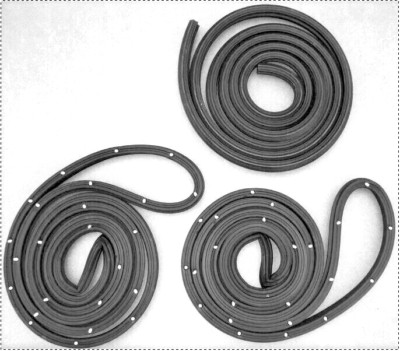 1968-74 Nova Ventura Omega 2 Dr Weatherstrip Doors + Trunk Lid Rubber Seal 3pcs