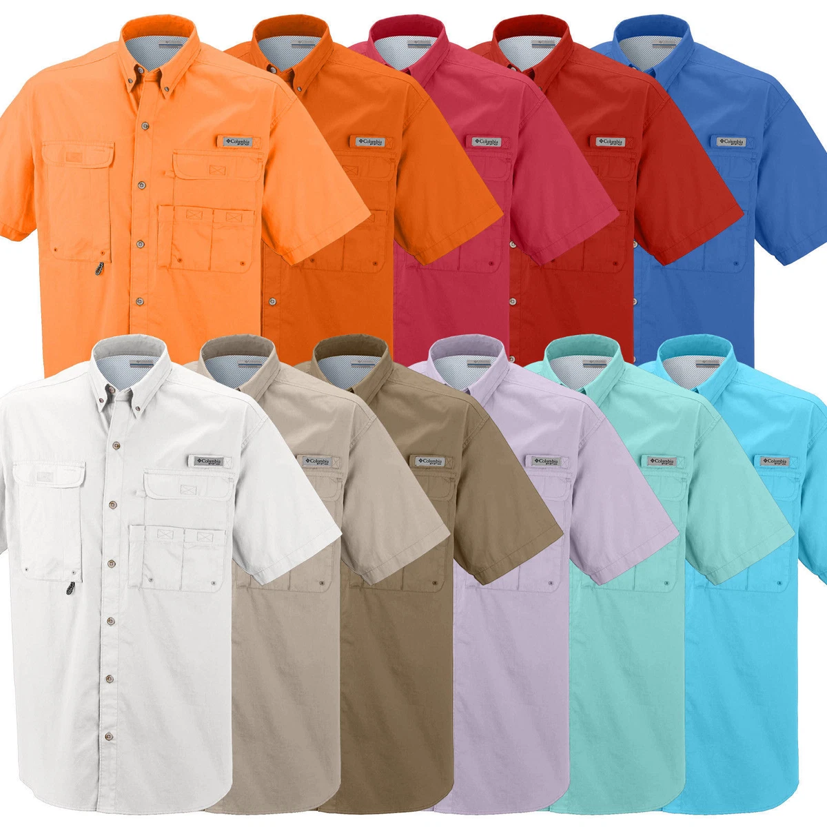 3 Columbia Men's Bahama? II Short-Sleeve Fishing Shirts - Embroidered Personalization Available