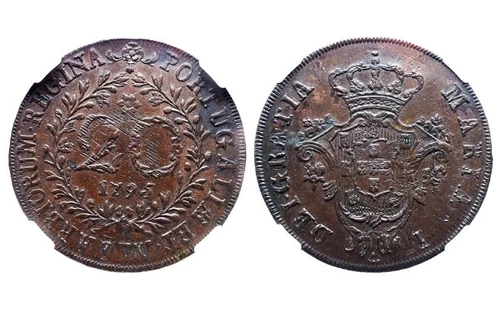 Portugal - Açores, 20 Reis 1795 D.Maria l NGC MS61
