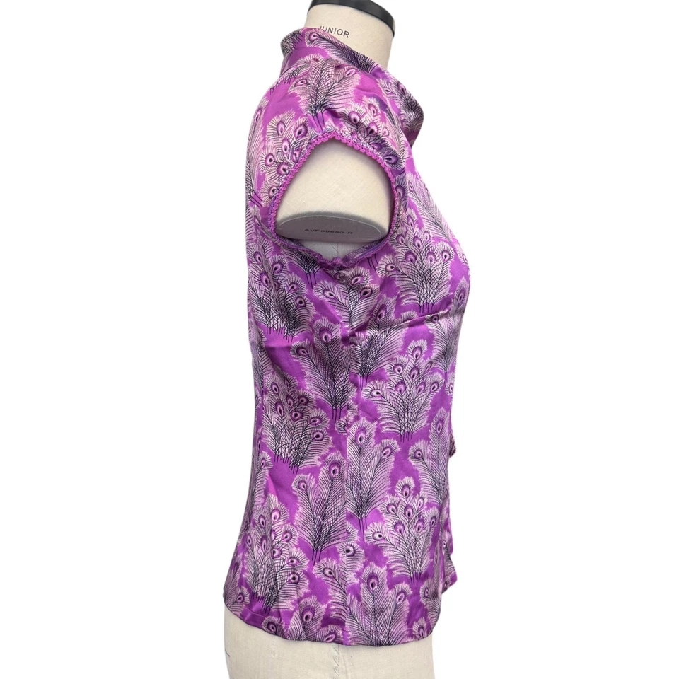 Blusa de seda púrpura Free People como se ve en Penny on The Big Bang Theory talla 8 Foto 4 de 4