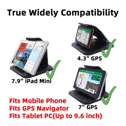 Supporto GPS Cruscotto, Adatto a Schermi 4.3"-9.6", Universale Compatibile con Tutti gli Sm... - Foto 2 di 7