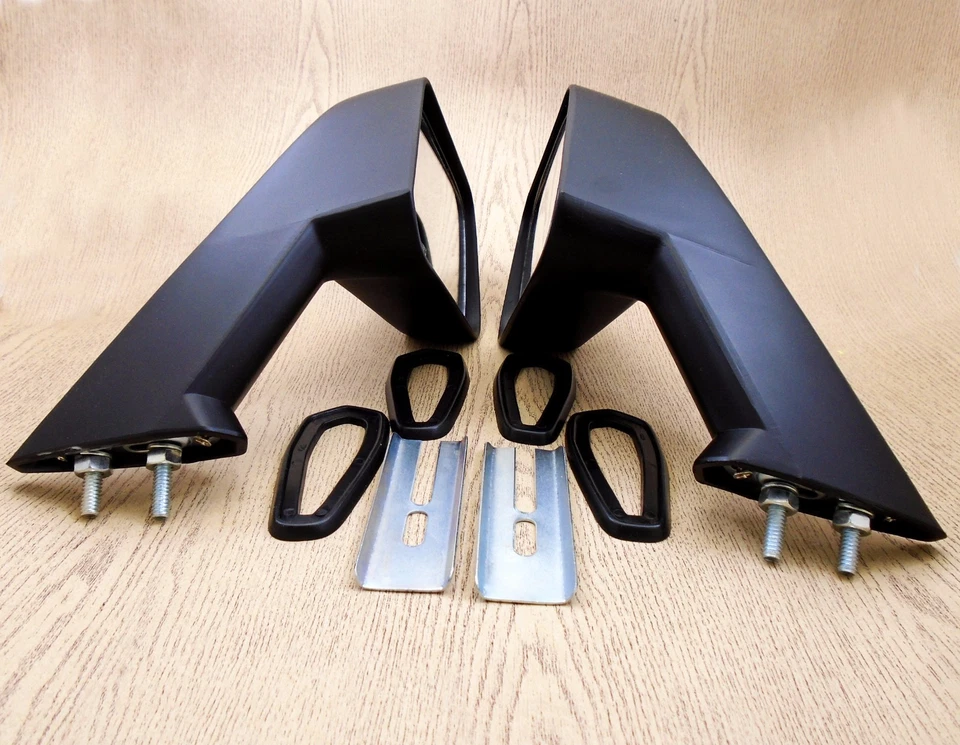 Par de espejos retrovisores ABS negros para Toyota Corona Mark II Cressida X MX 1968-84 Foto 4 de 4