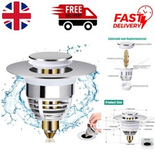 304 Stainless Steel Sink Plug Replacement for Bathrooms & Kitchens 32-42mm