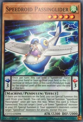 Speedroid Passinglider - COTD-EN098 - Common - 1st Edition - Heavily Played - Co