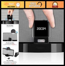 30 Pin Bluetooth Adapter Receiver for iPod iPhone SoundDock, 3.5mm Aux Cable, Bl
