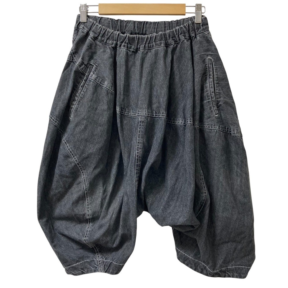 BLACK COMME des GARCONS Penguin Sarouel Denim Pants Size S Black Women USED