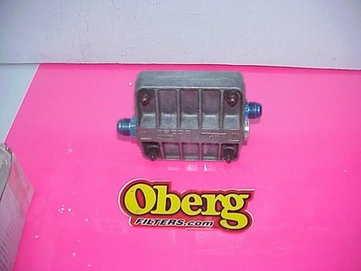 Racor Oberg Aluminum Tattletale Remote Oil Filter Mount with -12 AN Fittings