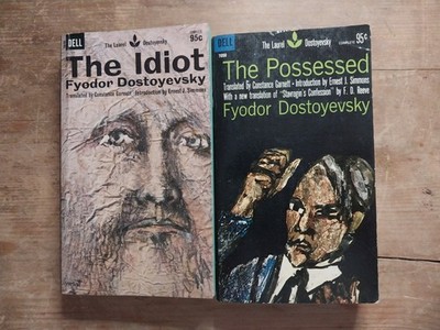 Lot of 2: The Idiot & The Possessed VINTAGE 1960s Dostoevsky Laurel paperback