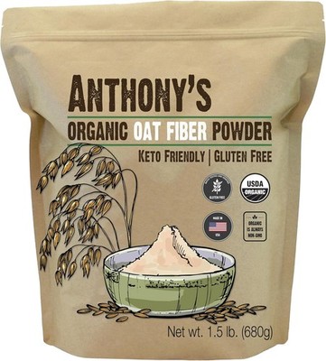 Anty's Organic Oat Fiber, 1.5 lb, Gluten Free, Non O, Keto Friendly,