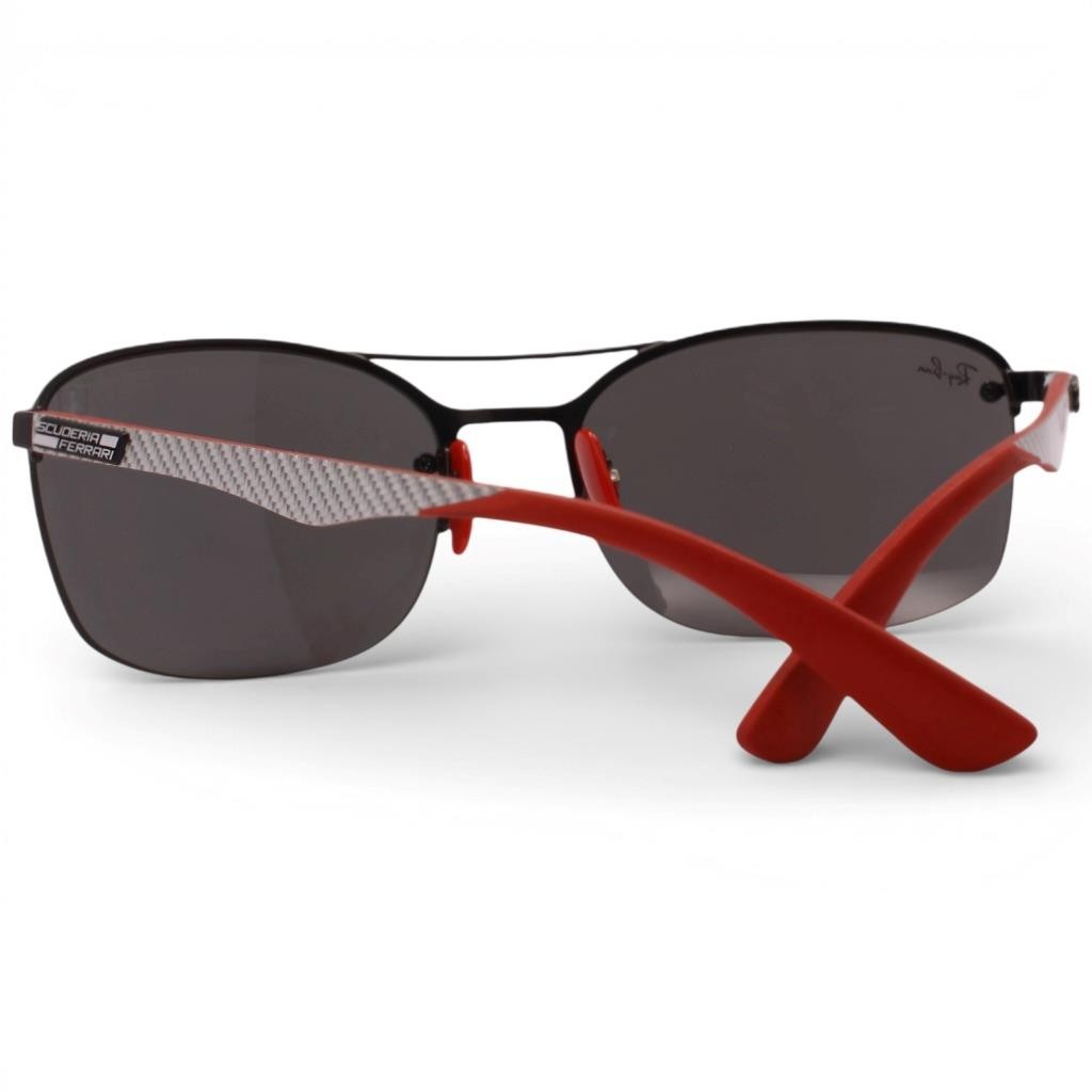Ray-Ban Scuderia Ferrari Collection RB 3617M Black Mirror Silver Mens Sunglasses image 4