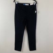 Old Navy High Rise Pixie Skinny Pants Ankle Size 4 Black Polka Dot