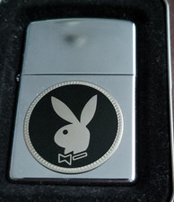 Zippo Playboy Bunny Logo Metal Pocket Lighter Windproof Pin-Up Design