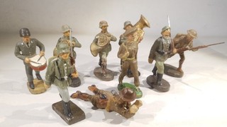 Elastolin Hausser Schusso Lineol Leyla 9 Stück Soldat Wehrmacht 7 5 cm vor 1945