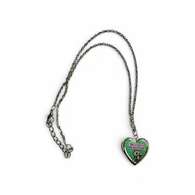 Vtg Y2K Original Bobby Jack  Born to Be a Star  Glitter Heart Locket Necklace