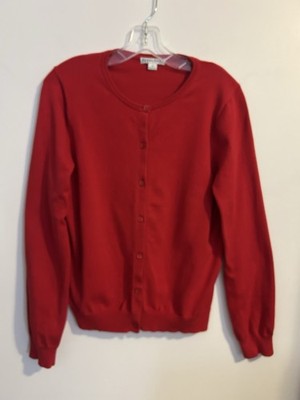 Pendlenton Red Button Up Cardigan Medium