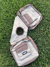 TOUGH 1 Padded HORN Saddle Bags for Trail Riding Tan/Brown; New Without Tags
