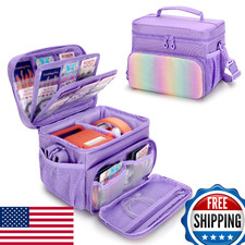 Yoto Player 3rd Gen Carrying Case, Card Holder 30 Cards, Travel Bag Purple