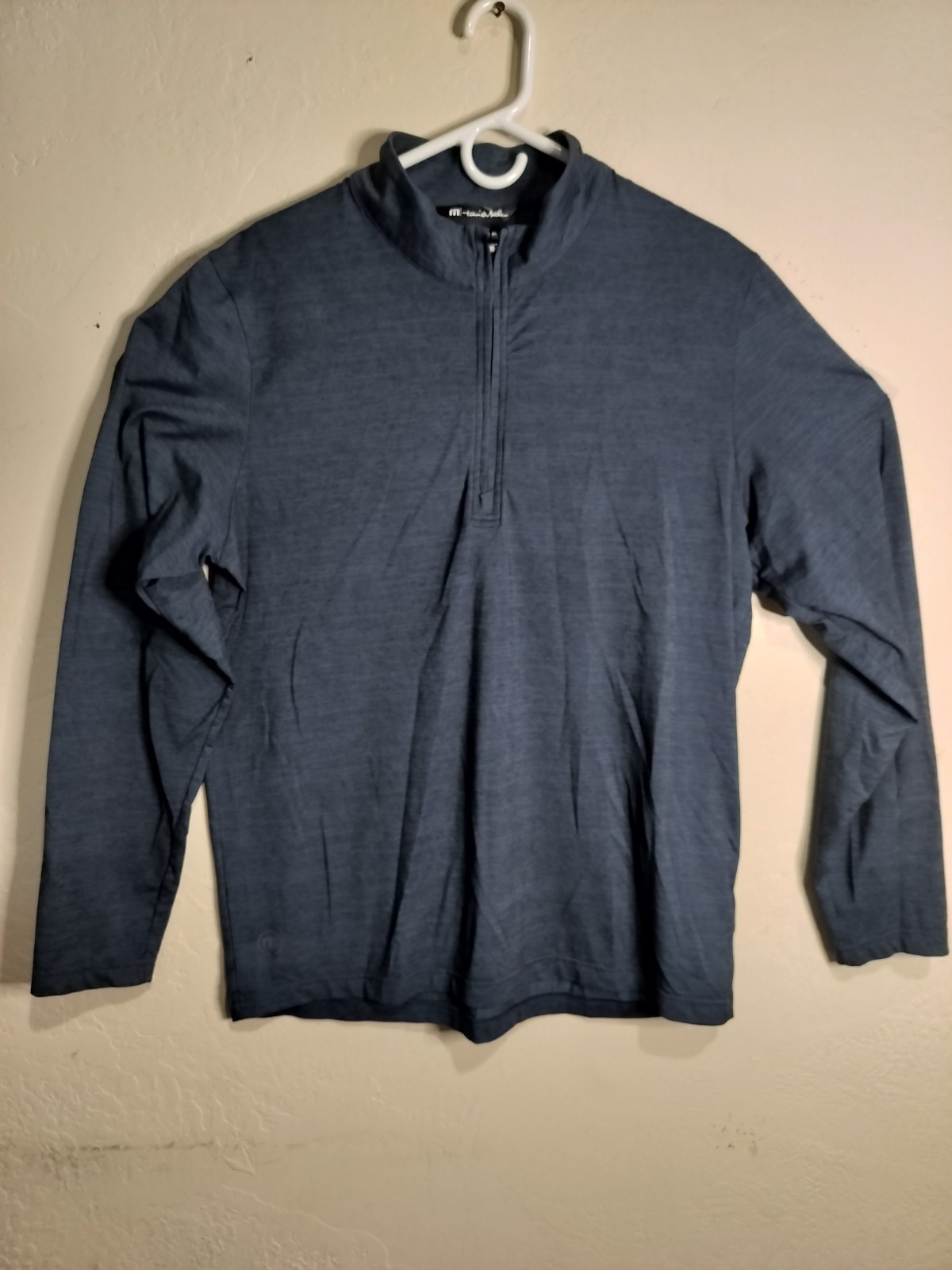 Travis Mathew Sweatshirt Mens Large Gray 1/4 Zip Pullover Performance Golf