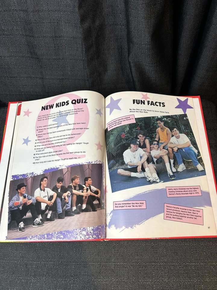 1990 New Kids on the Block Hardcover Book VINT Foto 2 de 4
