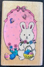 Easter Egg Stamps Girl in Easter Egg Hunt Easter Bunny Many Choices You Pick