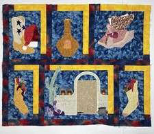 Unfinished Quilt Top A Chili Pepper Christmas Southwest Adobe Cactus 51"x42"