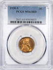 1930-S PCGS MS63RD Lincoln Wheat Penny San Francisco Mint Red Uncirculated