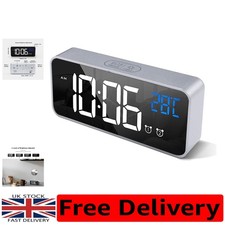 Sleek Digital Alarm Clock: Mirror Display, Dual Alarms & Energy Saving Features