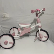 JMMD Baby Tricycle Pink With Adult Steering Attachment Pre Owned VGC